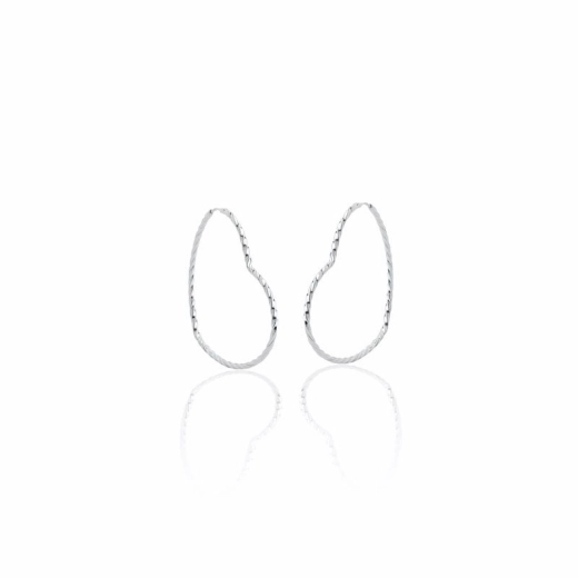 Produto Brinco Argola Pequena 16mm Fio Torcido Prata 925