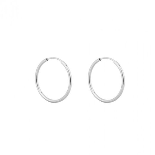 Brinco Argola Mini 3 Redondo 21mm - Prata 925 Produto Brinco Argola Mini 3 Redondo 21mm - Prata 925