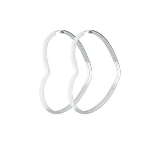 Brinco Argola Coração Larga 24mm Produto Brinco Argola Coração Larga 24mm