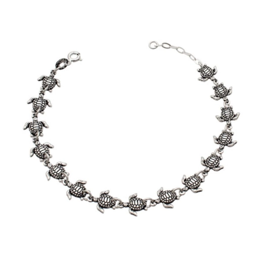 Produto Pulseira tartarugas em prata 925 de bali