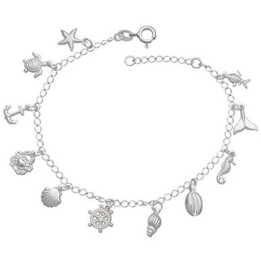 Produto Pulseira elementos mar - prata 925