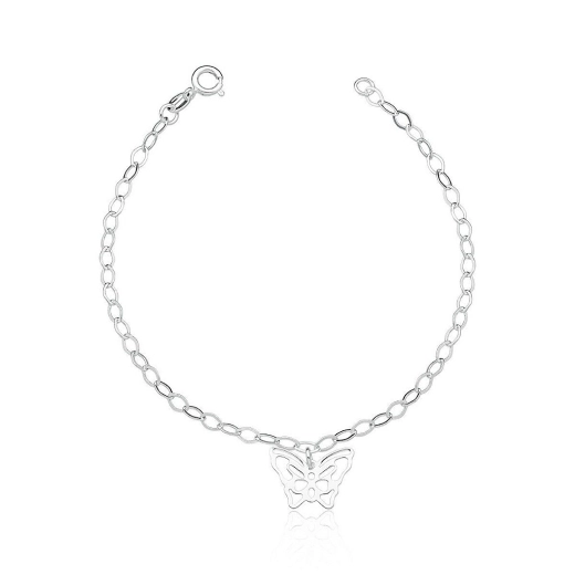 Produto Pulseira borboleta prata 925 delicada