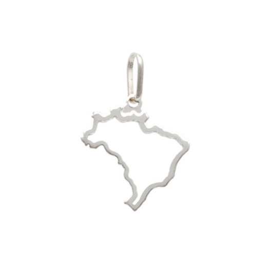 Pingente em prata 925 Mapa do Brasil Produto Pingente em prata 925 Mapa do Brasil