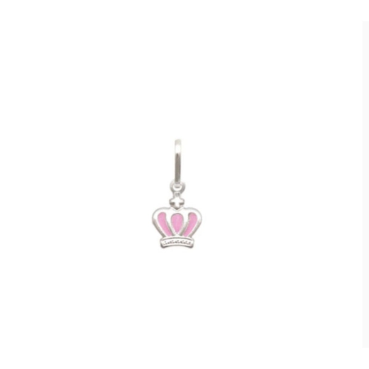 Produto Pingente prata 925 coroa rosa pequena