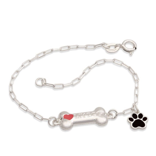 Produto Pulseira I love my dog prata 925
