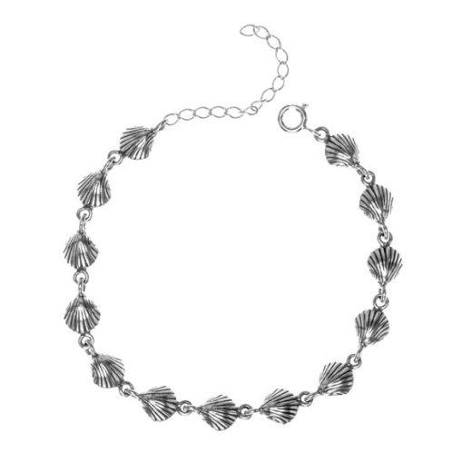 Pulseira conchas do mar bali prata 925 envelhecida Produto Pulseira conchas do mar bali prata 925 envelhecida