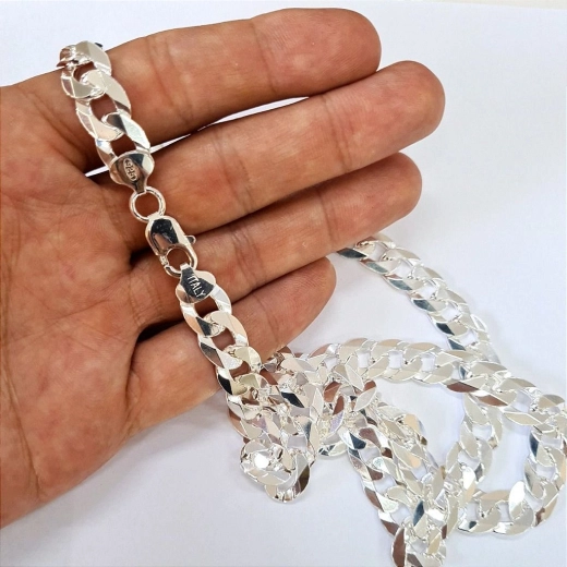Produto Corrente Prata 925 Grumet 70cm 11mm Maciça
