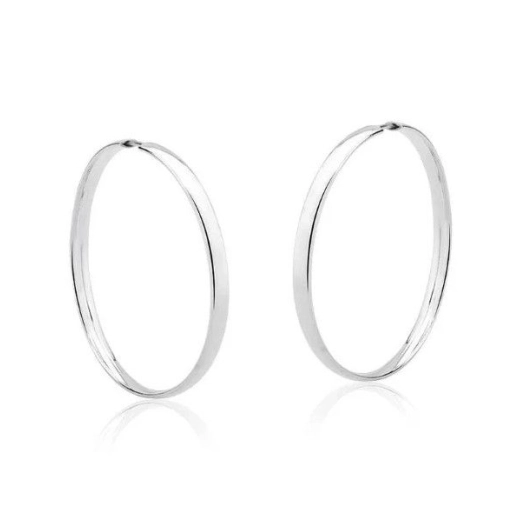 Brinco Feminino de Argola redonda larga 4,50cm x 4mm espessura Produto Brinco Feminino de Argola redonda larga 4,50cm x 4mm espessura