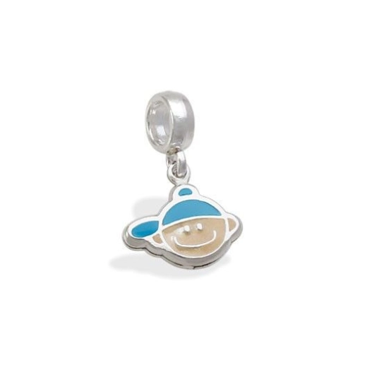 Produto Berloque menino boné azul prata 925 filho