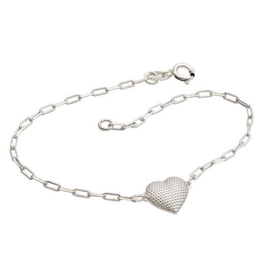 Produto Pulseira feminina elo cartier coração estampado bolinhas