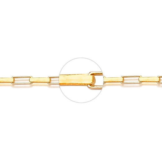 Produto Pulseira Masculina de ouro 18k Elo Alongado com 21cm