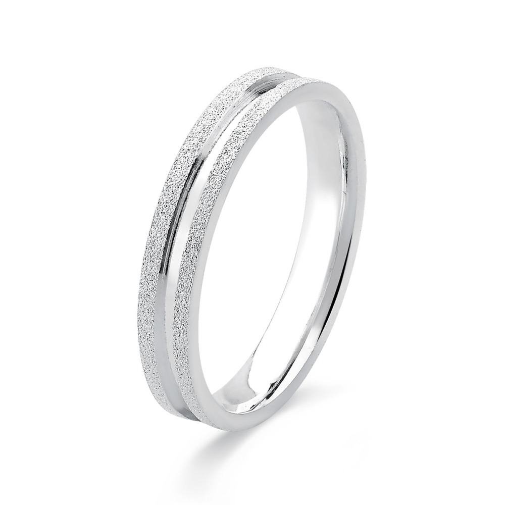 Produto Aliança de Compromisso em Prata 925 Com Laterais Diamantadas