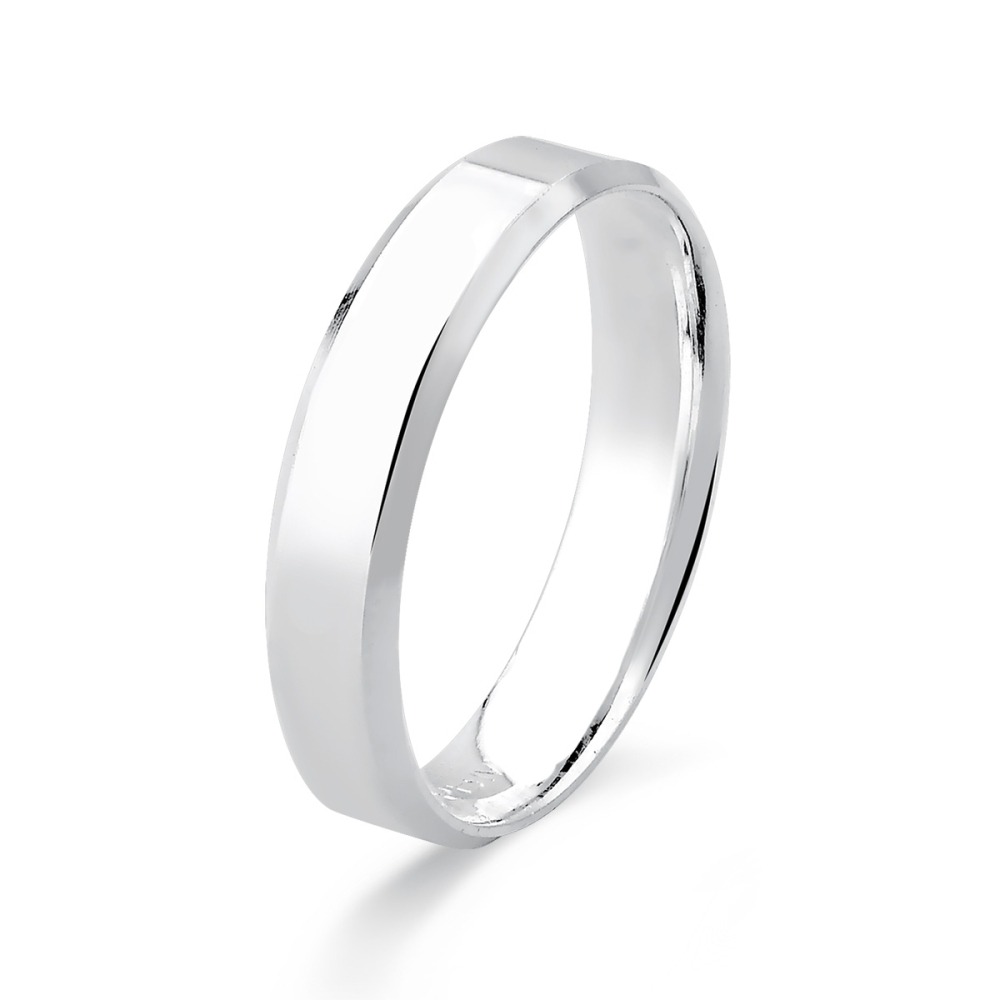 Produto Aliança de Namoro Quadrada em Prata 925 4mm