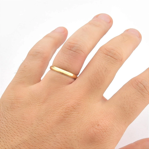 Produto Aliança de Casamento em Ouro 18k Anatômica 3mm Abaulada