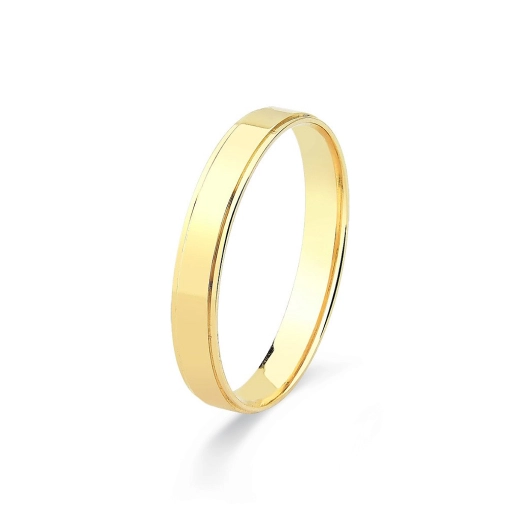 Produto Aliança De Ouro 18k Trabalhada Com 2 Frisos