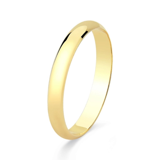 Produto Aliança de Casamento em Ouro 18k Anatômica 3mm Abaulada