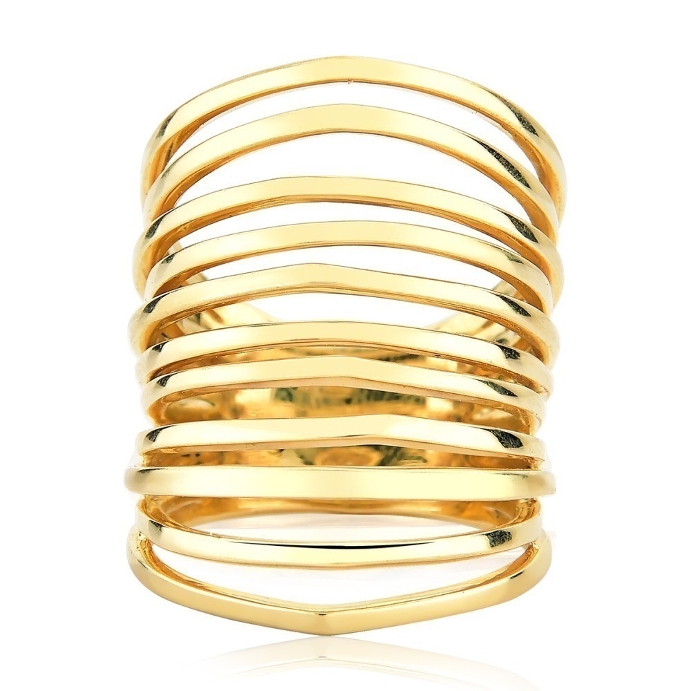 Produto Anel de Ouro 18k Aros Detalhados