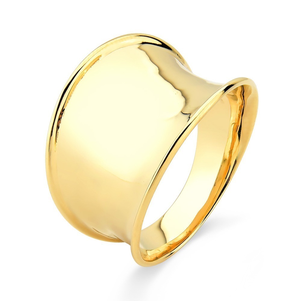 Produto Anel de Ouro 18k Chapado Liso