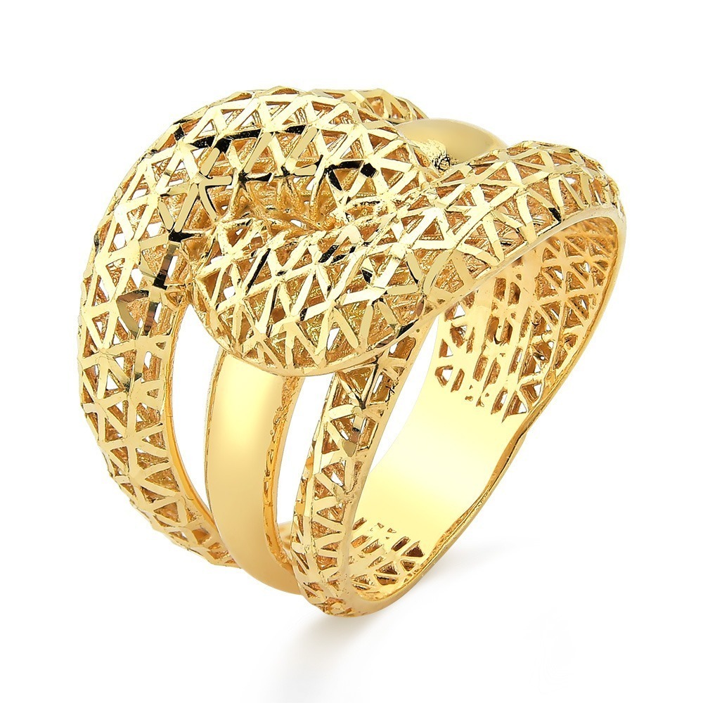 Produto Anel de Ouro 18k Feminino Entrelaçado