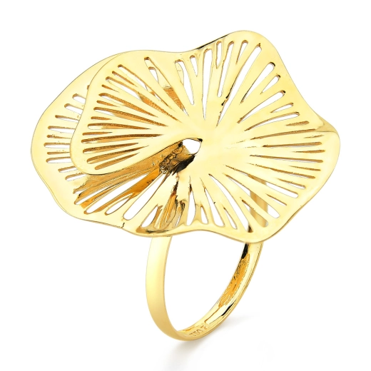Produto Anel Feminino de Ouro 18k Flor Design Exclusivo