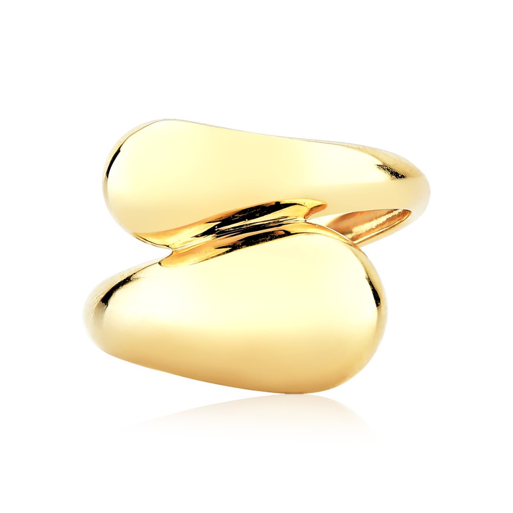 Anel de Ouro 18k Gota Dupla Produto Anel de Ouro 18k Gota Dupla