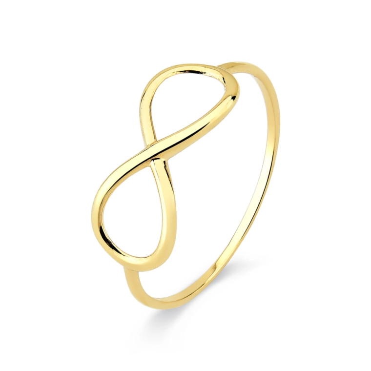Produto Anel de Ouro 18k Infinito Vazado