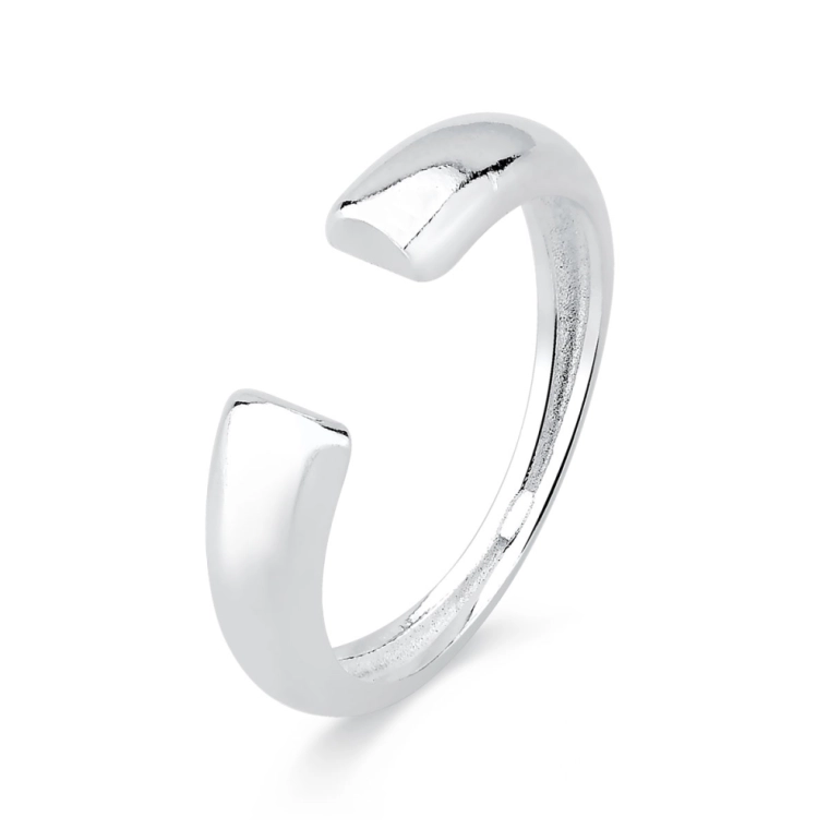 Produto Anel de Prata 925 Regulável Duas Pontas