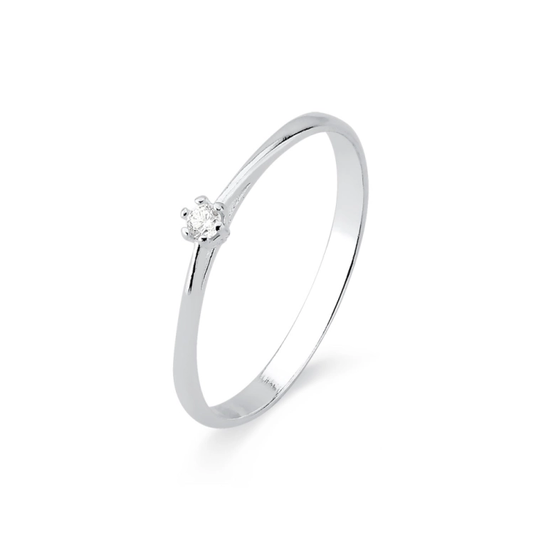 Produto Anel de Prata 925 Solitário com 2mm