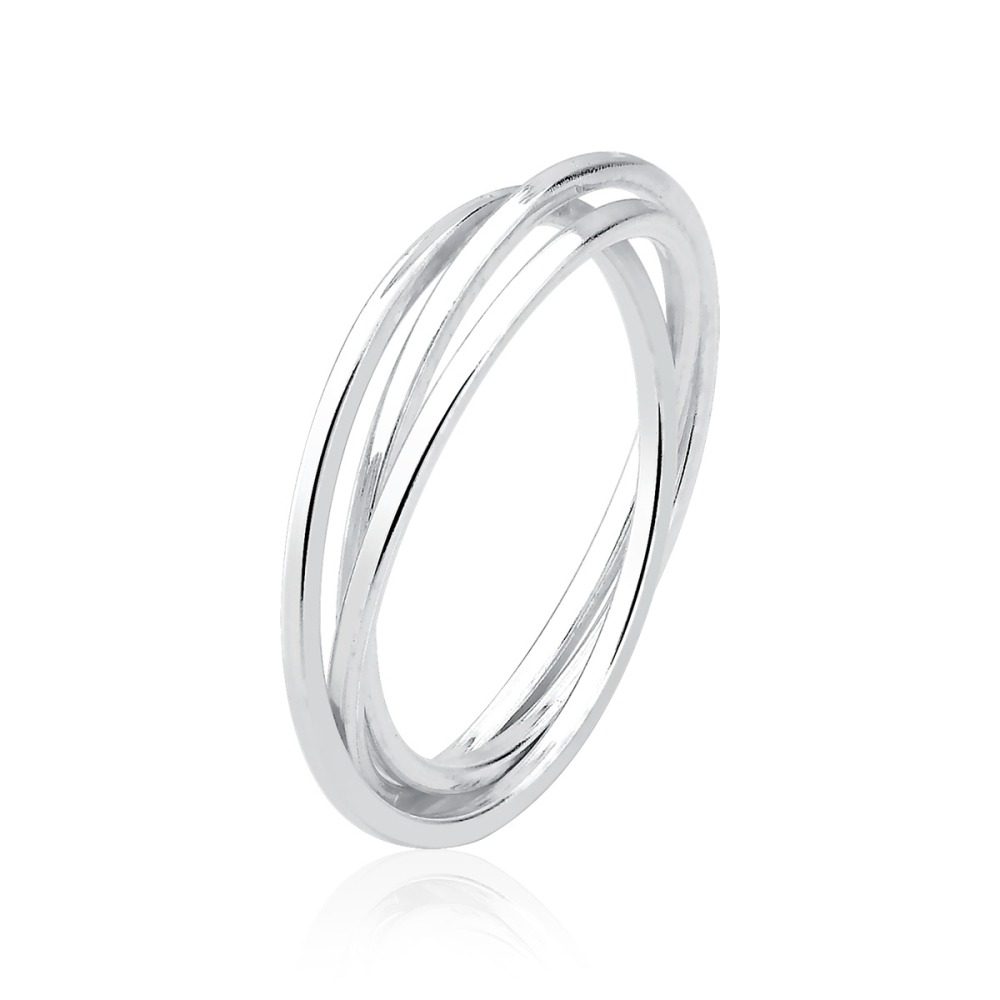 Produto Anel Feminino de Prata 925 Fio Triplo