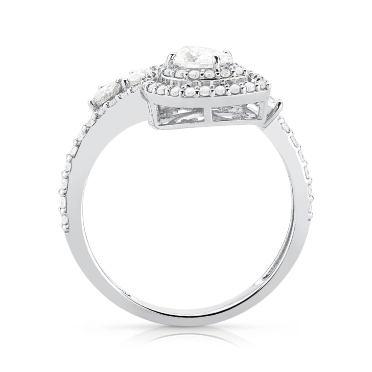 Anel Gota com Diamantes 1,30 ct em Ouro Branco 18k Produto Anel Gota com Diamantes 1,30 ct em Ouro Branco 18k