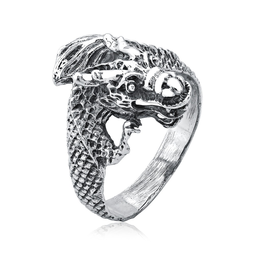 Produto Anel Masculino de Prata 925 Dragão Bali
