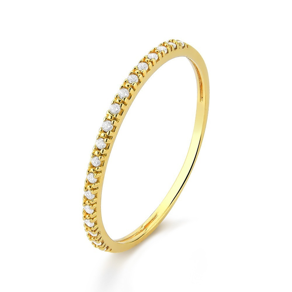 Produto Anel meia aliança aparador em ouro 18k