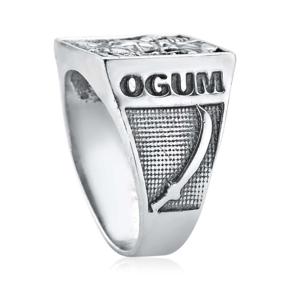 Produto Anel Orixá de Prata 925 Ogum Envelhecido