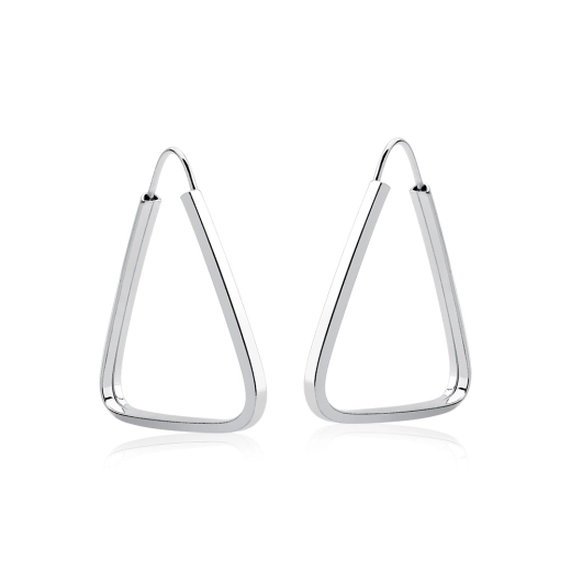 Argola Feminina de Prata 925 Triângulo 22mm Produto Argola Feminina de Prata 925 Triângulo 22mm