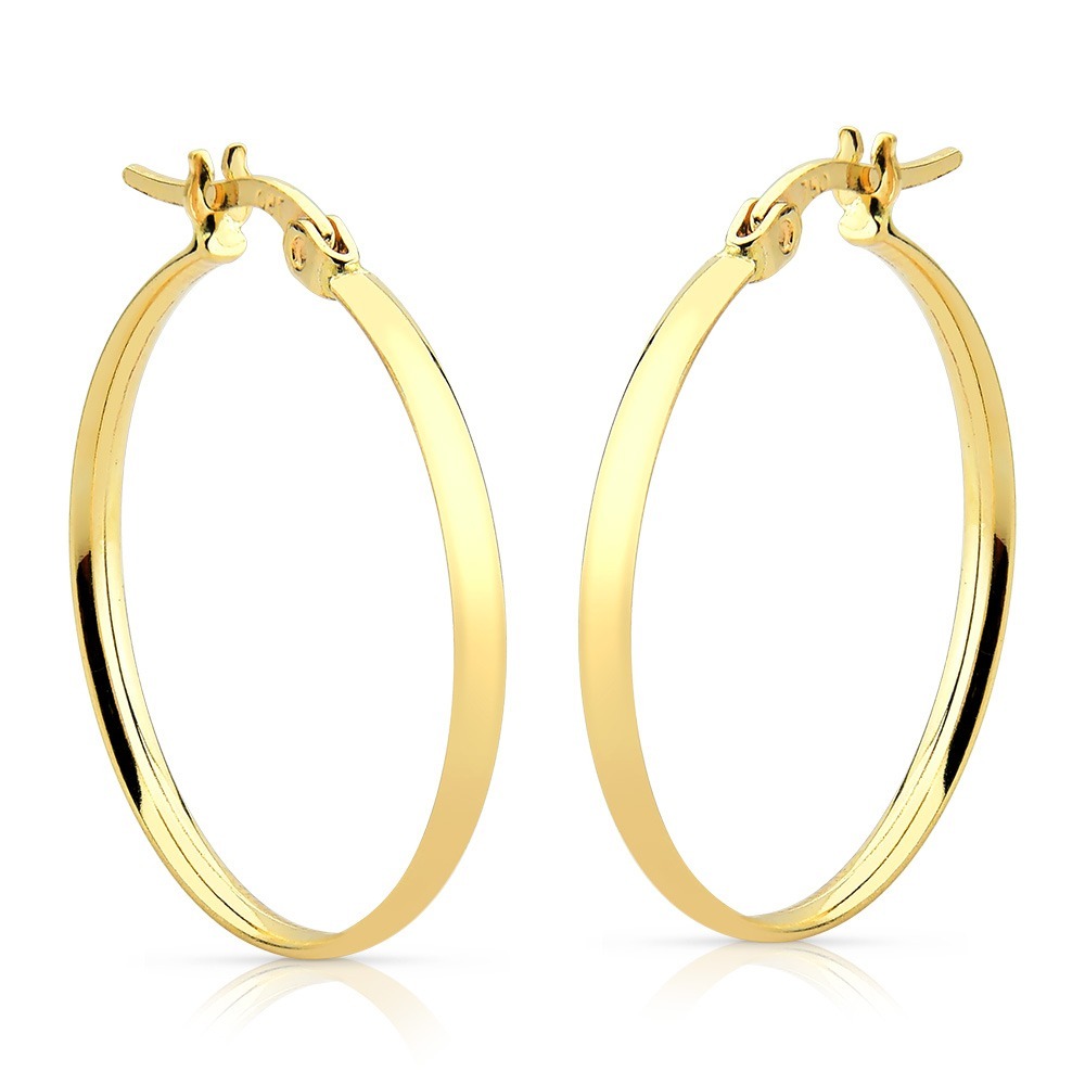 Produto Argola de ouro 18k grande 25mm x 2mm