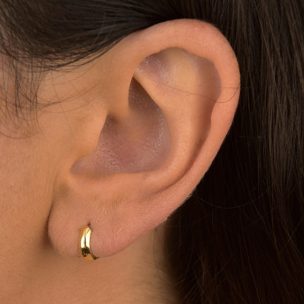 Produto Argola de Ouro 18k Redonda Click 11mm