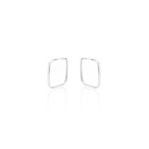 Produto Brincos argola prata 925 quadrado 14mm