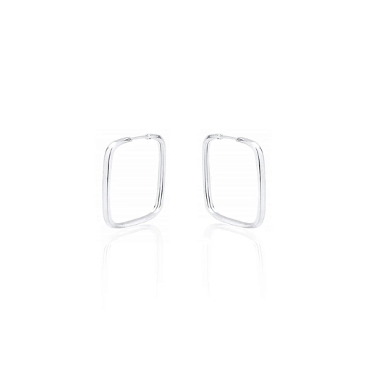 Produto Brincos argola prata 925 quadrado 16mm