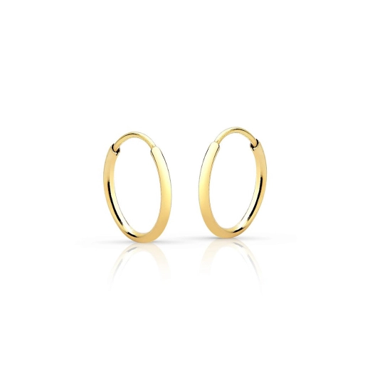 Produto Argola Feminina de Ouro 18k Redonda 1mm Fio Redondo