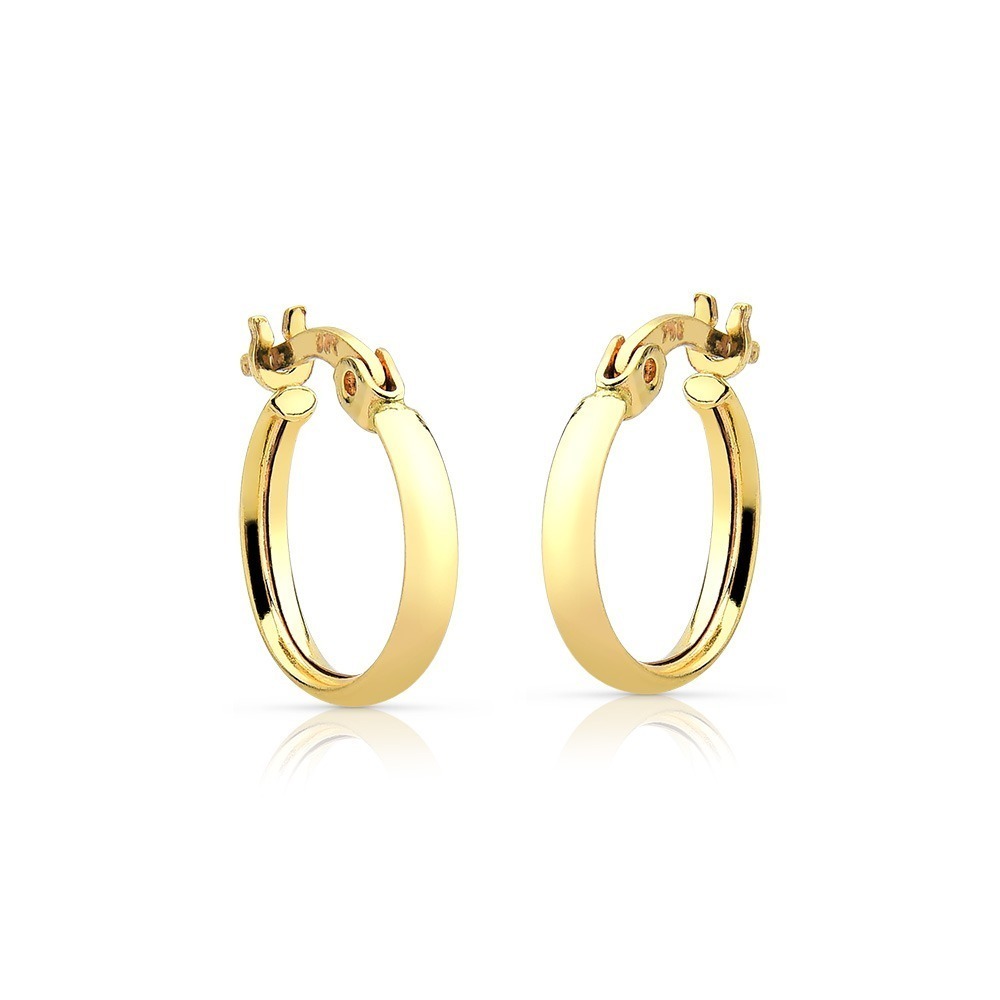 Argola redonda de ouro 18k 12mm x 2mm Produto Argola redonda de ouro 18k 12mm x 2mm