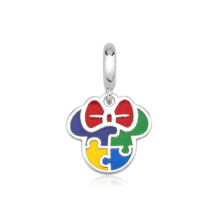 Produto Berloque de Prata 925 Minnie Autismo