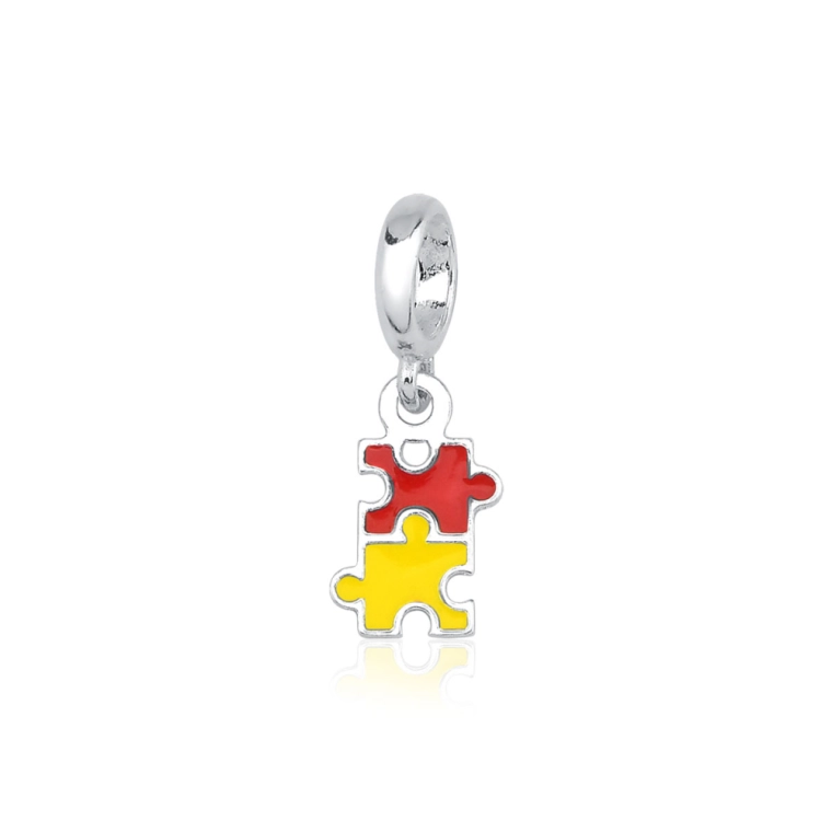 Berloque de Prata 925 Quebra-Cabeça Autismo Produto Berloque de Prata 925 Quebra-Cabeça Autismo