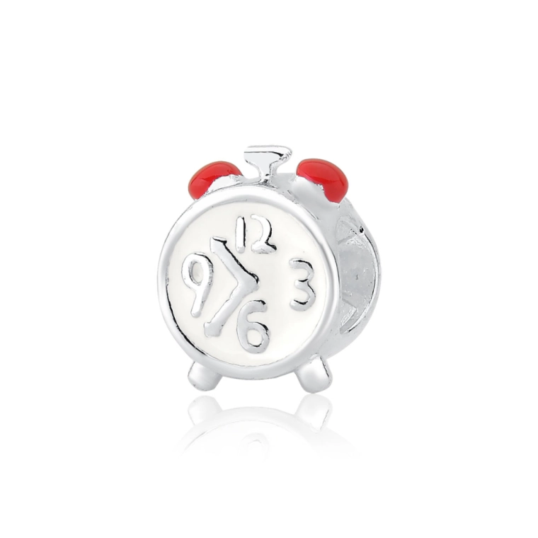 Produto Berloque de Prata 925 Relógio Resinado Passador