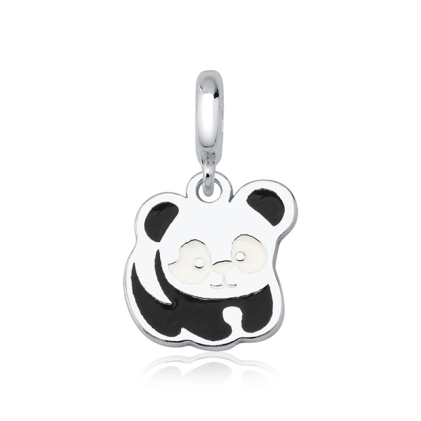 Berloque de Prata 925 Urso Panda Resinado Produto Berloque de Prata 925 Urso Panda Resinado