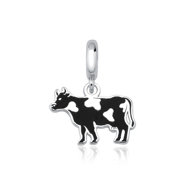 Produto Berloque de Prata 925 Vaca Resinada