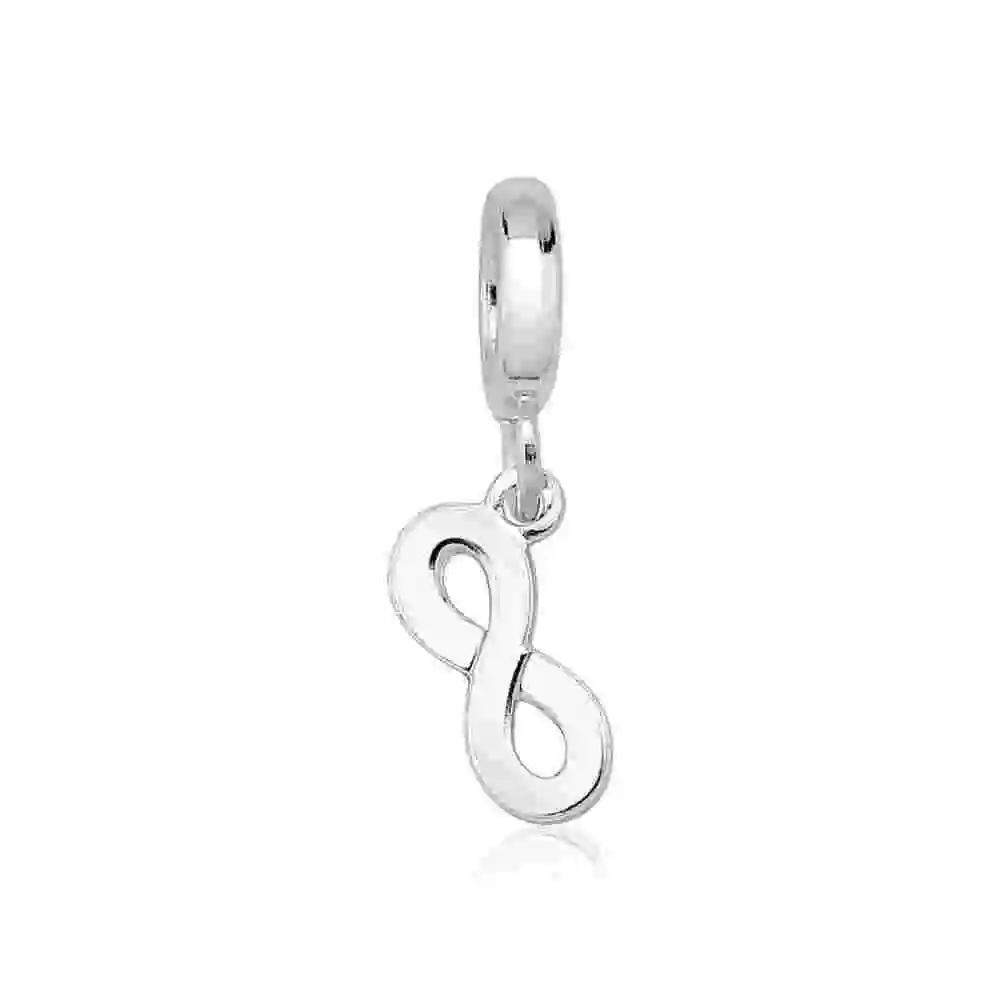 Berloque para Pulseira de Prata 925 Infinito Liso Produto Berloque para Pulseira de Prata 925 Infinito Liso