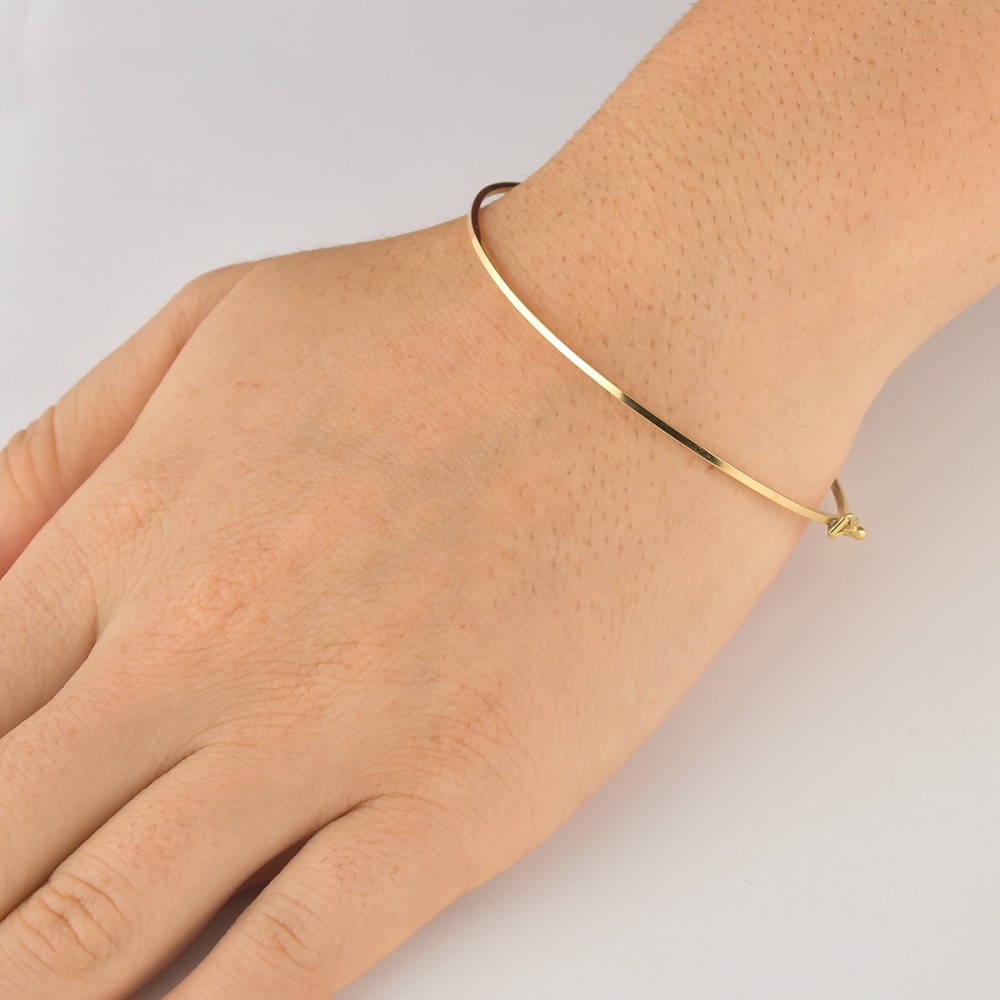 Produto Bracelete de Ouro 18k Fio Quadrado 1mm