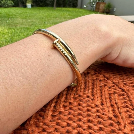 Produto Bracelete Feminino Prego de Ouro 18k
