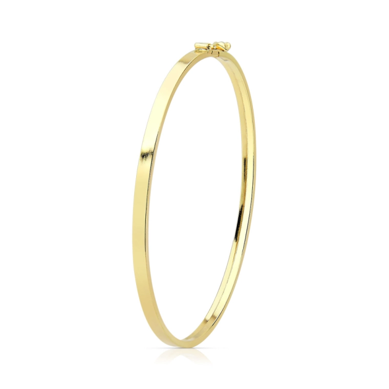 Produto Bracelete de Ouro 18k Quadrado Liso e Oco