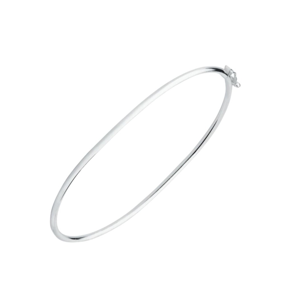 Produto Bracelete de Prata 925 Redondo com Fio Quadrado